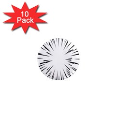 Line Black Sun Arrow 1  Mini Magnet (10 Pack) 