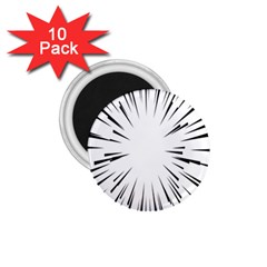 Line Black Sun Arrow 1 75  Magnets (10 Pack) 