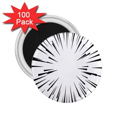 Line Black Sun Arrow 2 25  Magnets (100 Pack)  by Mariart