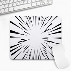 Line Black Sun Arrow Large Mousepads