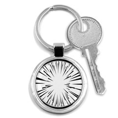 Line Black Sun Arrow Key Chains (round) 