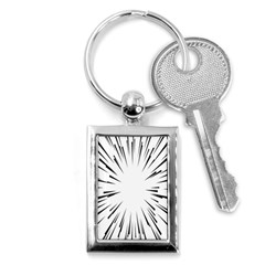 Line Black Sun Arrow Key Chains (rectangle) 