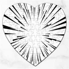 Line Black Sun Arrow Jigsaw Puzzle (heart) by Mariart