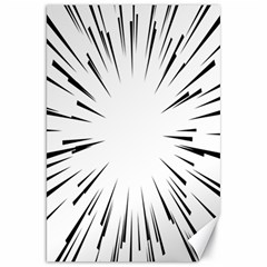 Line Black Sun Arrow Canvas 20  X 30  