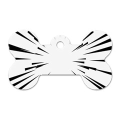 Line Black Sun Arrow Dog Tag Bone (one Side) by Mariart