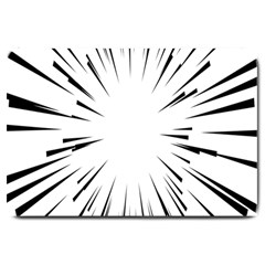 Line Black Sun Arrow Large Doormat 