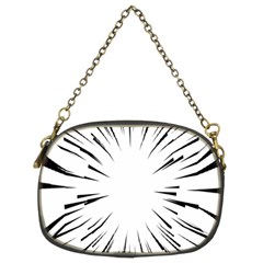 Line Black Sun Arrow Chain Purses (two Sides)  by Mariart