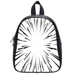 Line Black Sun Arrow School Bag (small) by Mariart