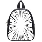 Line Black Sun Arrow School Bag (Small) Front