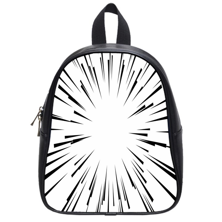 Line Black Sun Arrow School Bag (Small)