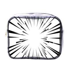 Line Black Sun Arrow Mini Toiletries Bags by Mariart