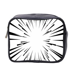 Line Black Sun Arrow Mini Toiletries Bag 2-side