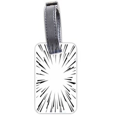 Line Black Sun Arrow Luggage Tags (one Side)  by Mariart