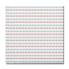 Line Polka Dots Blue Red Sexy Tile Coasters by Mariart