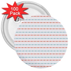 Line Polka Dots Blue Red Sexy 3  Buttons (100 Pack)  by Mariart