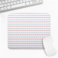 Line Polka Dots Blue Red Sexy Large Mousepads by Mariart