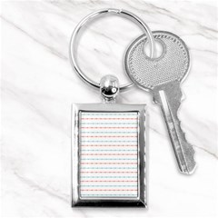 Line Polka Dots Blue Red Sexy Key Chains (rectangle)  by Mariart