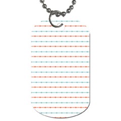 Line Polka Dots Blue Red Sexy Dog Tag (one Side)