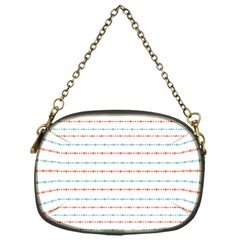 Line Polka Dots Blue Red Sexy Chain Purses (one Side) 