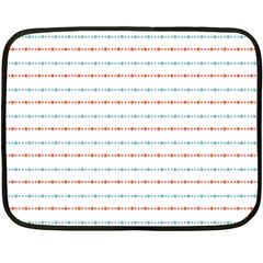 Line Polka Dots Blue Red Sexy Double Sided Fleece Blanket (mini) 