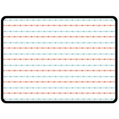 Line Polka Dots Blue Red Sexy Fleece Blanket (large)  by Mariart