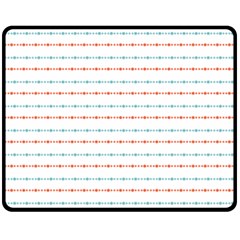 Line Polka Dots Blue Red Sexy Fleece Blanket (medium)  by Mariart