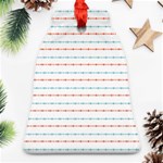 Line Polka Dots Blue Red Sexy Ornament (Bell) Front