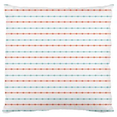 Line Polka Dots Blue Red Sexy Large Cushion Case (two Sides)