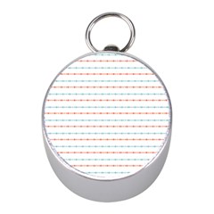 Line Polka Dots Blue Red Sexy Mini Silver Compasses