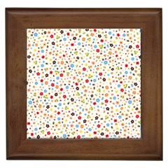 Flower Star Rose Sunflower Rainbow Smal Framed Tiles by Mariart