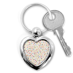 Flower Star Rose Sunflower Rainbow Smal Key Chains (heart)  by Mariart