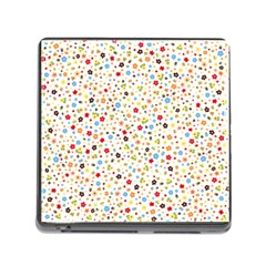 Flower Star Rose Sunflower Rainbow Smal Memory Card Reader (square) by Mariart