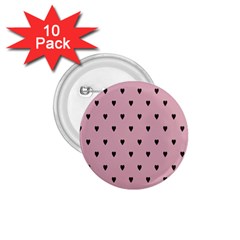 Love Black Pink Valentine 1.75  Buttons (10 pack)