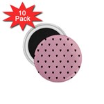 Love Black Pink Valentine 1.75  Magnets (10 pack)  Front