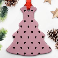 Love Black Pink Valentine Christmas Tree Ornament (Two Sides)