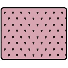 Love Black Pink Valentine Double Sided Fleece Blanket (Medium) 