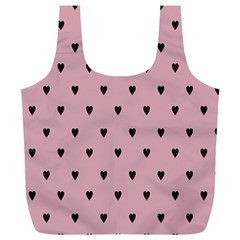 Love Black Pink Valentine Full Print Recycle Bags (l)  by Mariart