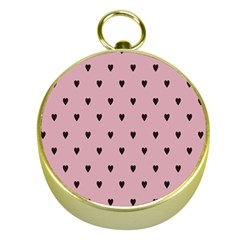 Love Black Pink Valentine Gold Compasses by Mariart