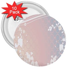 Love Heart Flower Purple Sexy Rose 3  Buttons (10 Pack)  by Mariart