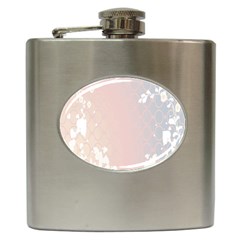 Love Heart Flower Purple Sexy Rose Hip Flask (6 Oz) by Mariart