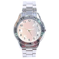 Love Heart Flower Purple Sexy Rose Stainless Steel Analogue Watch by Mariart