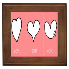 Love Heart Valentine Pink White Sexy Framed Tiles