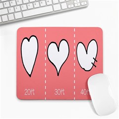 Love Heart Valentine Pink White Sexy Large Mousepads by Mariart