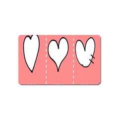 Love Heart Valentine Pink White Sexy Magnet (name Card)