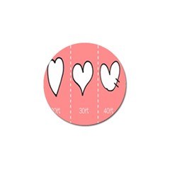 Love Heart Valentine Pink White Sexy Golf Ball Marker (4 Pack) by Mariart