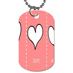 Love Heart Valentine Pink White Sexy Dog Tag (Two Sides) Back