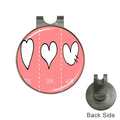 Love Heart Valentine Pink White Sexy Hat Clips With Golf Markers