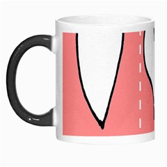 Love Heart Valentine Pink White Sexy Morph Mugs by Mariart