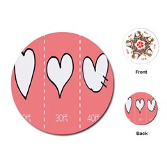 Love Heart Valentine Pink White Sexy Playing Cards (round) 