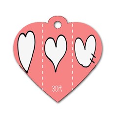 Love Heart Valentine Pink White Sexy Dog Tag Heart (one Side) by Mariart